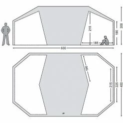 Nordisk Vanaheim 24 m² Tent technical cotton natural 9 Nordisk Vanaheim 24 m² Tent technical cotton natural -Tunnel Tents Sales Store Vanaheim 24m floorplan