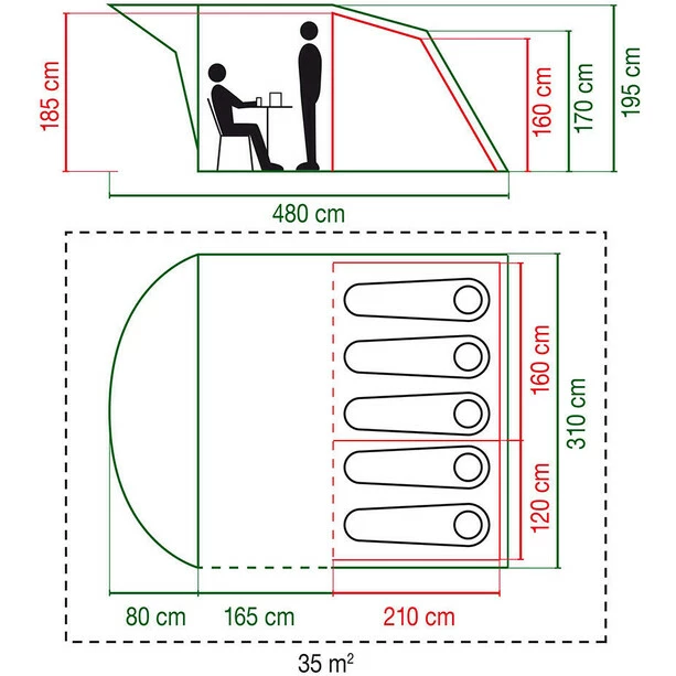Coleman Rocky Mountain 5+ Tuning Tent 3 Coleman Rocky Mountain 5+ Tuning Tent - Image 3