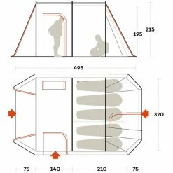 Ferrino Chanty 5 Deluxe Tent white -Tunnel Tents Sales Store ferrino chanty 5 deluxe tent white 4
