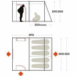Ferrino Fenix 5 Tent blue -Tunnel Tents Sales Store ferrino fenix 5 tent blue 3