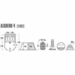 High Peak Alghero 4 Tent grey/blue 9 High Peak Alghero 4 Tent grey/blue -Tunnel Tents Sales Store high peak alghero 4 tent grey blue 5