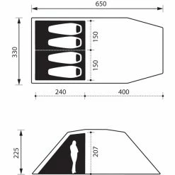 Nomad Dogon 4 (+2) Air Tent twill -Tunnel Tents Sales Store nomad dogon 4 2 air tent twill 5