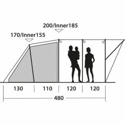 Outwell Lawndale 6 Tent -Tunnel Tents Sales Store outwell lawndale 6 tent 6