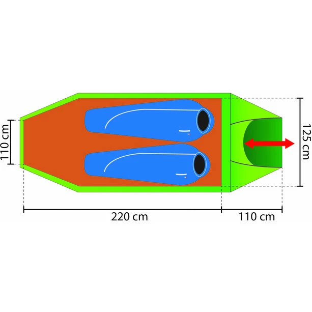 Rejka Antao II Light Tent emerald green 4 Rejka Antao II Light Tent emerald green - Image 4