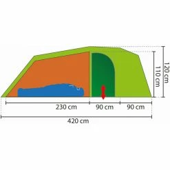 Rejka Antao III Light HC Tent emerald green -Tunnel Tents Sales Store rejka antao iii light hc tent emerald green 3
