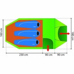 Rejka Antao III Light HC Tent emerald green -Tunnel Tents Sales Store rejka antao iii light hc tent emerald green 4