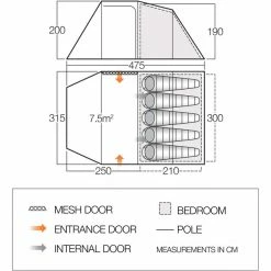 Vango Beta 550XL Tent moroccan blue -Tunnel Tents Sales Store vango beta 550xl tent moroccan blue 4