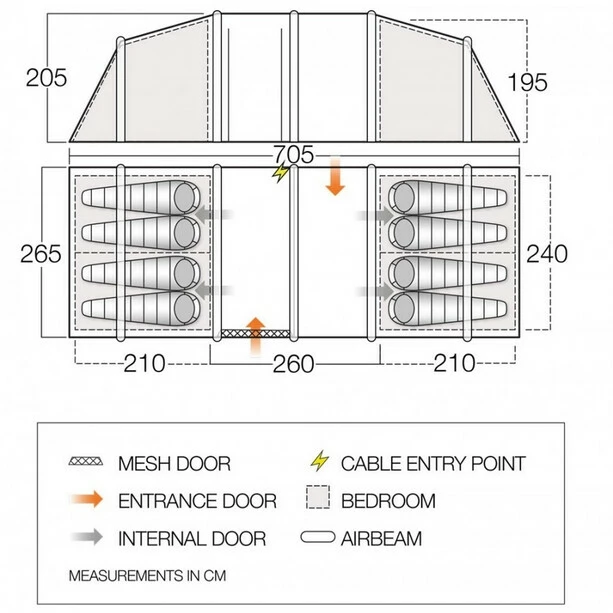 Vango Longleat II Air 800XL Tent herbal 2 Vango Longleat II Air 800XL Tent herbal - Image 2