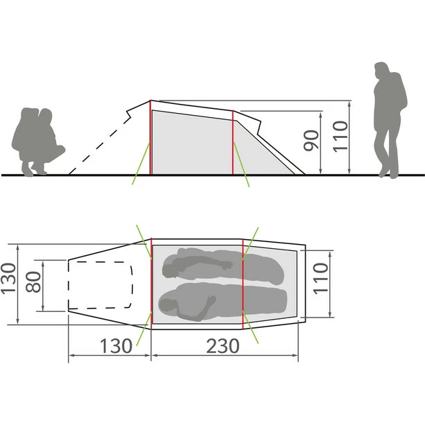 VAUDE Arco 2P Tent mossy green 4 VAUDE Arco 2P Tent mossy green - Image 4