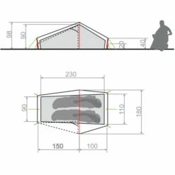 VAUDE Lizard Seamless 1-2P Tent cress green -Tunnel Tents Sales Store vaude lizard seamless 1 2p tent cress green 3