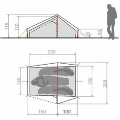 VAUDE Lizard Seamless 2-3P Tent cress green 5 VAUDE Lizard Seamless 2-3P Tent cress green -Tunnel Tents Sales Store vaude lizard seamless 2 3p tent cress green 3